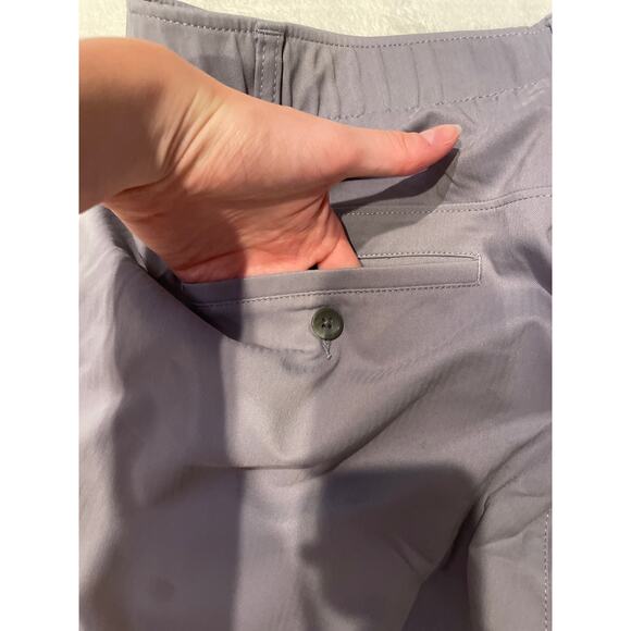 UNDER ARMOUR Straight Golf Pants Grey Men's 34x30 Stretch Waist Flat Front Gray - Picture 7 of 7